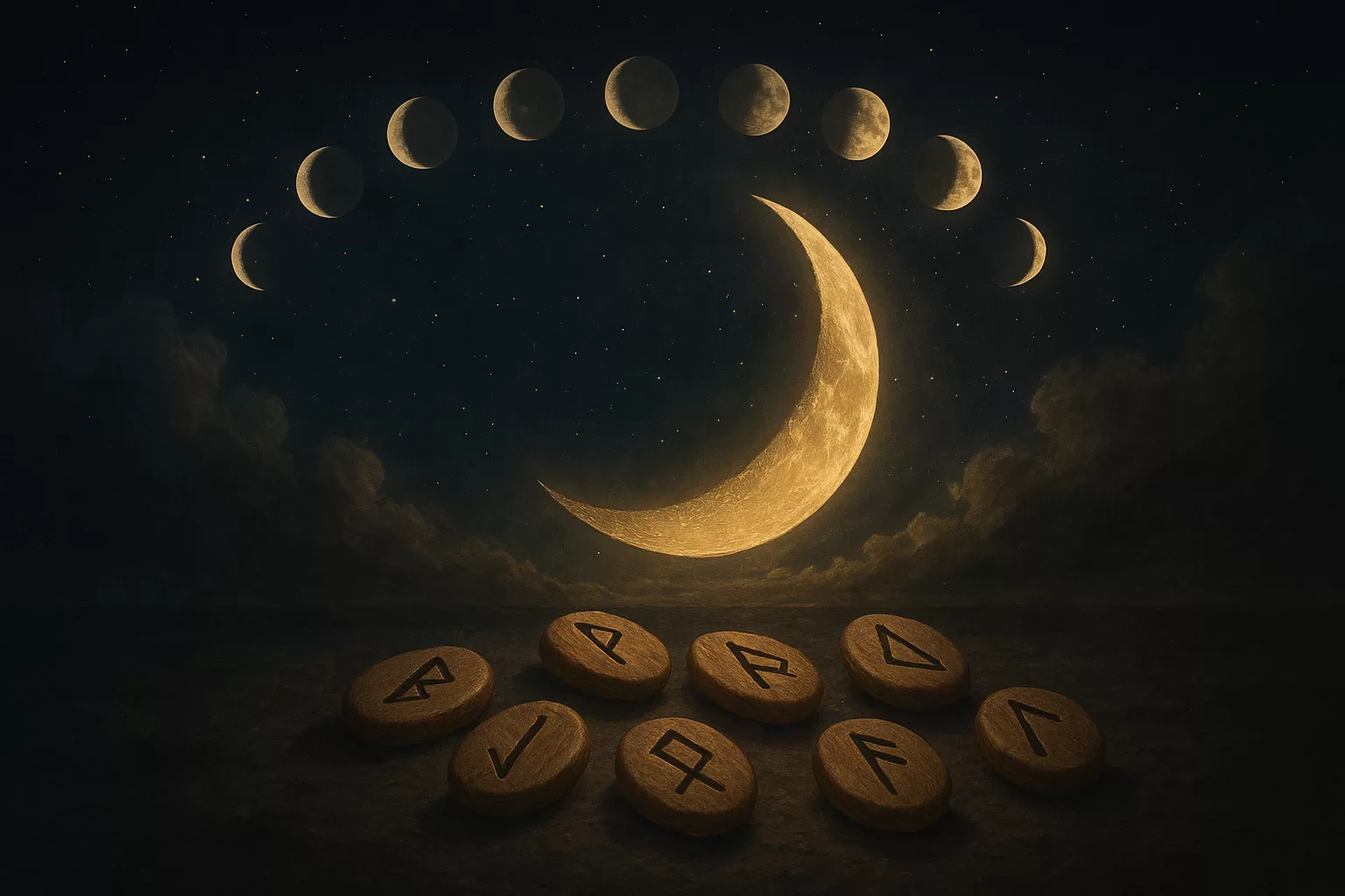 runas y fases lunares